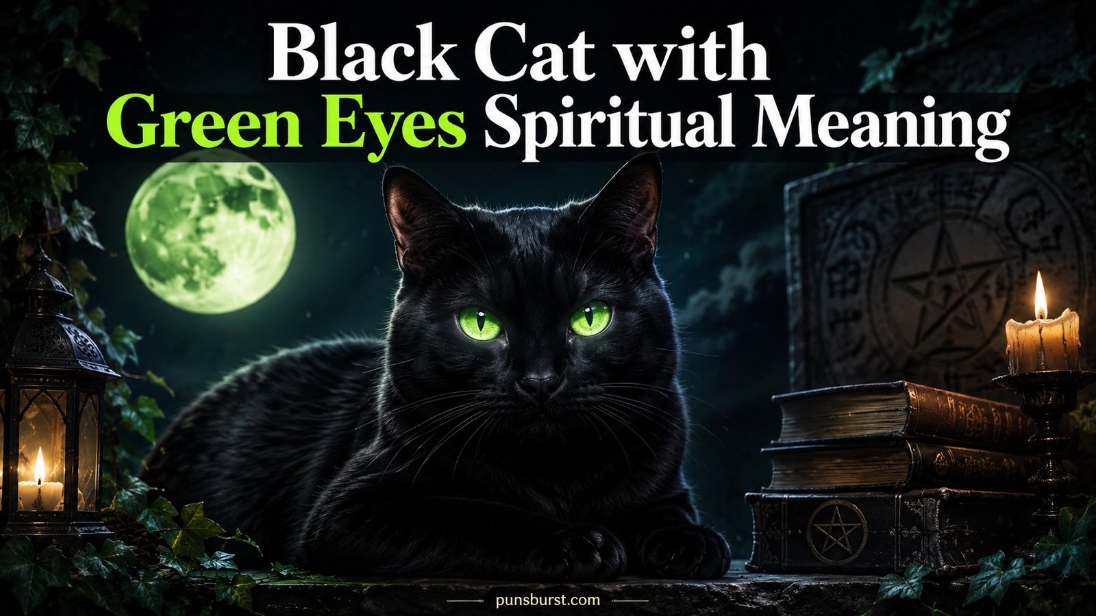 Black Cat with Green Eyes Spiritual Meaning