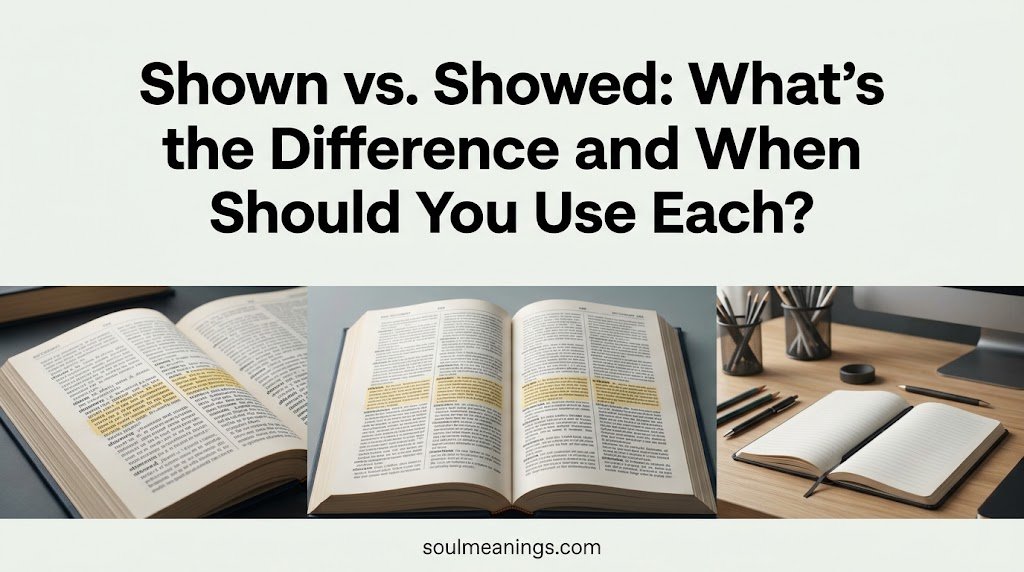 Shown vs. Showed