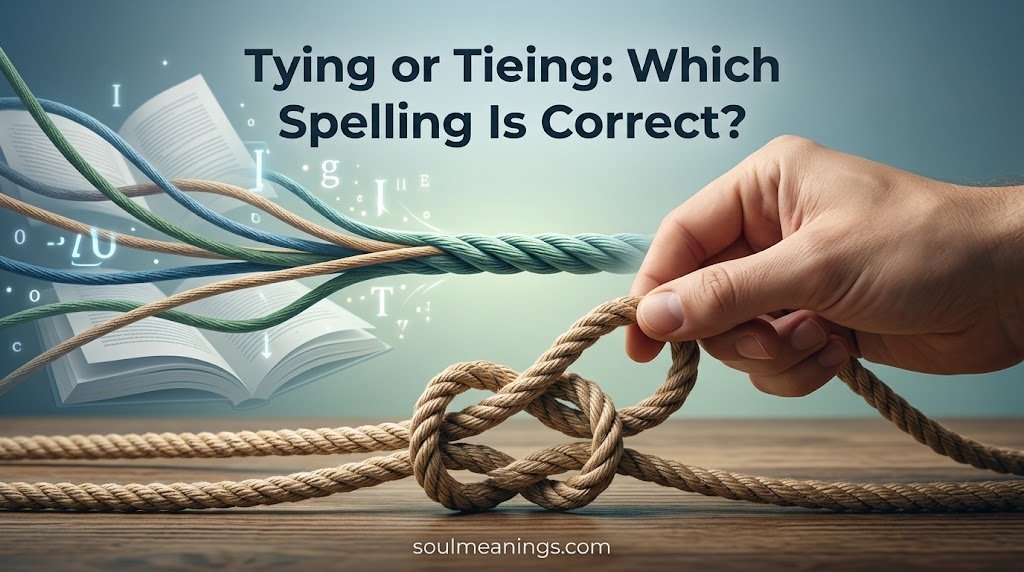 Tying or Tieing